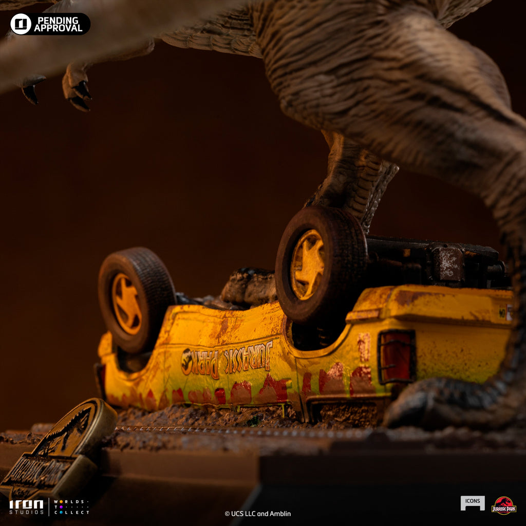 Pre-Order - Statue T-Rex Attack - Jurassic Park - Icons - Iron Studios