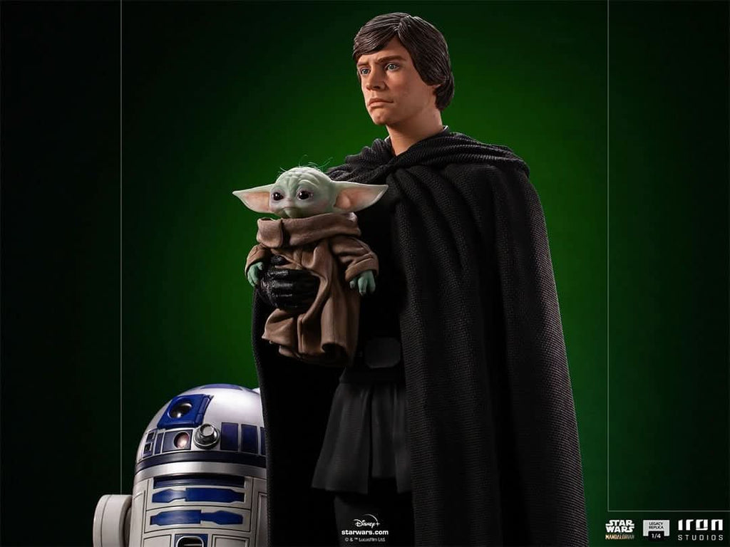 Luke Skywalker, R2-D2 and Grogu - Star Wars: The Mandalorian - Legacy Replica 1/4 - Iron Studios